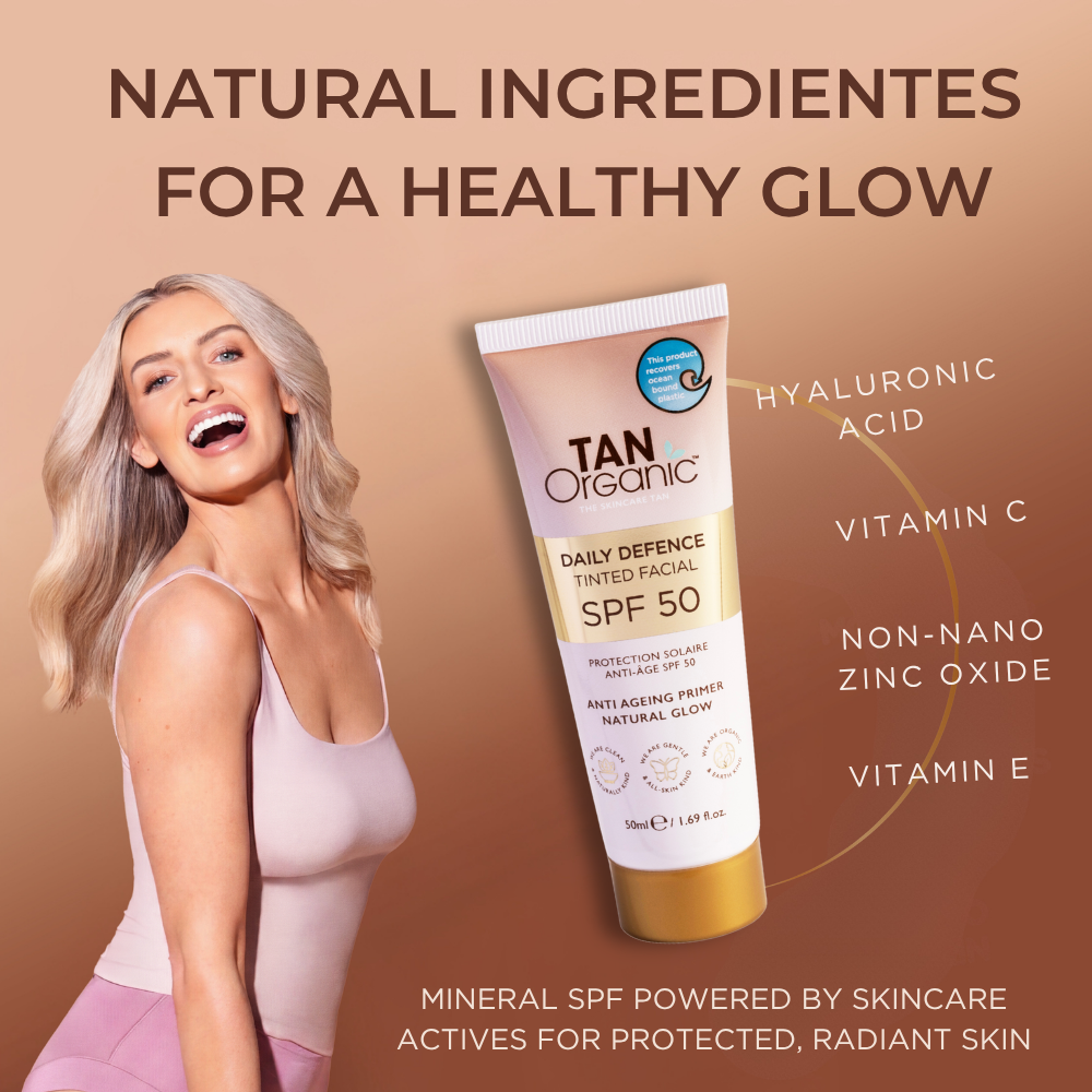 TanOrganic SPF 50 Daily Defence Tinted Facial Sunscreen - 50ml