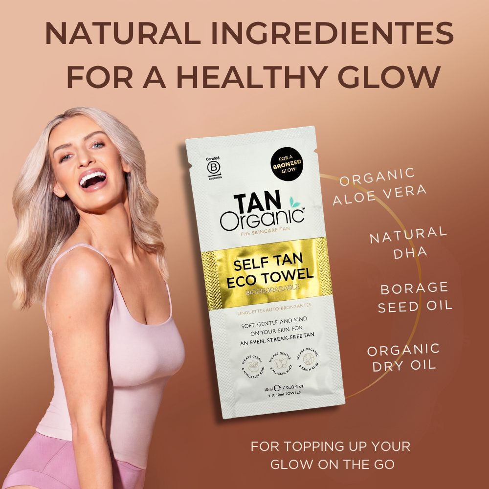 TANORGANIC SELF TAN ECO TOWELS 1 X 10ML