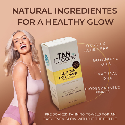 TanOrganic Self Tan Eco Towels 10 X 10ml (10 Pack)
