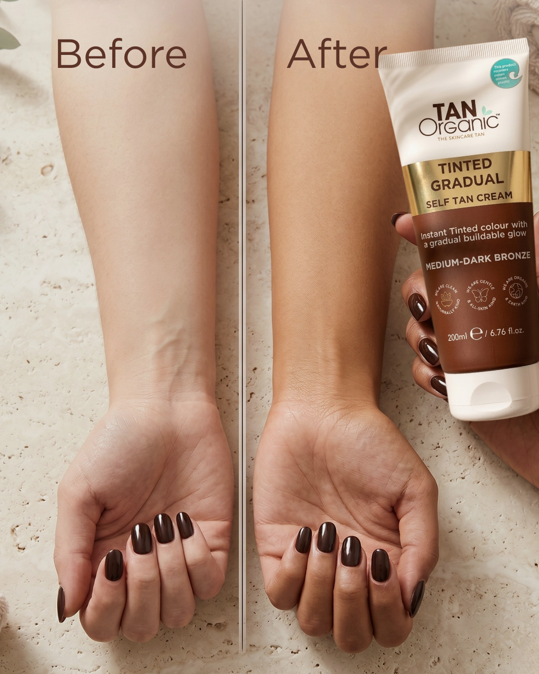 TanOrganic Tinted Gradual Self Tan Cream -  200ml