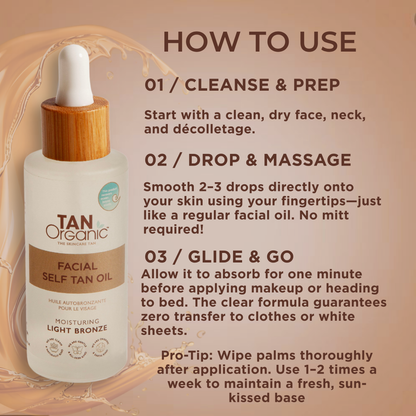 TanOrganic Facial Self-Tanning Oil - 50ml