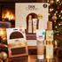 TanOrganic The Bronze Edit gift set with Self Tan Oil, Instant Tan and Duo Tanning & Exfoliating Mitt in a festive Christmas setting.